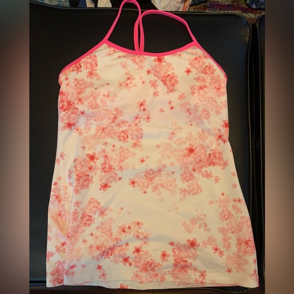 Lululemon Pink Floral Tank Top - Picture 1 of 2